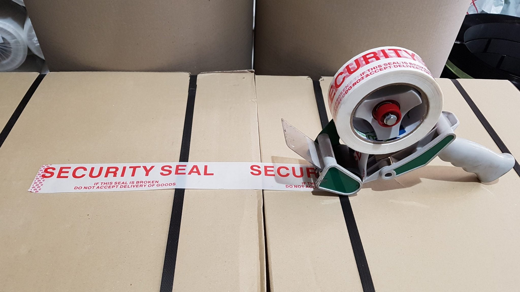 48MM x 66M SECURITY SEAL TAPE (RED ON WHITE) (CTN 36) Melbourne